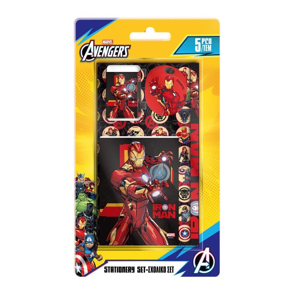 STATIONERY SET 5PCS IRON MAN